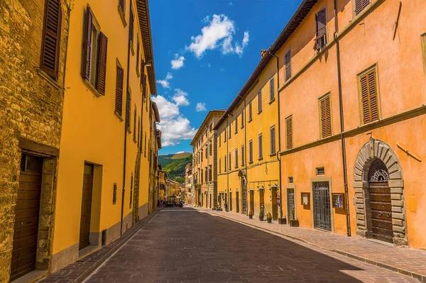 Deserted Street Siesta Time City Gubbio Italy Summer — Stock Photo, Image