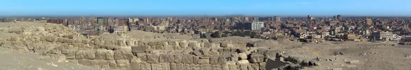 Ein Panoramablick Vom Rand Der Hochebene Bei Gizeh Ägypten Sommer — Stockfoto