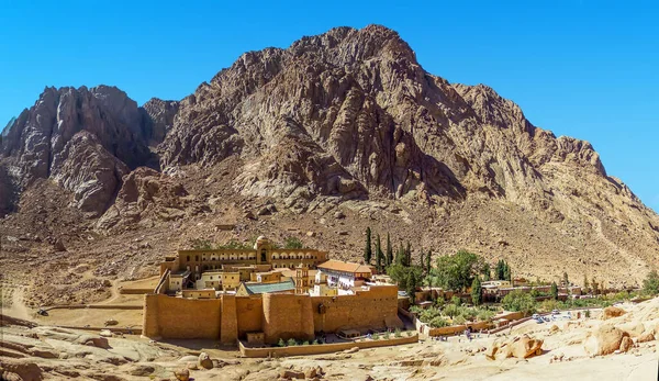 Vue Panoramique Sur Mont Sinaï Égypte Monastère Sainte Catherine Pied — Photo