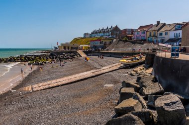 İngiltere, Norfolk, Sheringham sahilindeki ana pist manzaralı.