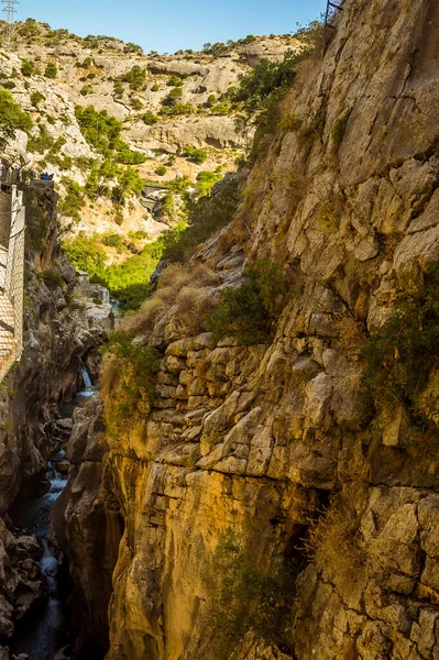 Una Vista Desde Sendero Caminito Del Rey Cerca Ardales España — Foto de Stock