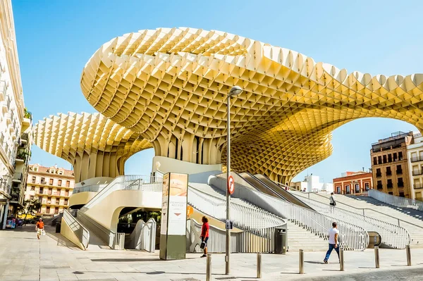 Utsikt Över Plaza Inkarnation Sevilla Spanien Sommaren — Stockfoto