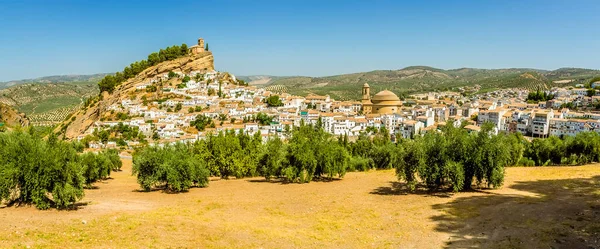 Una Espectacular Vista Panorámica Ciudad Montefrio España Verano —  Fotos de Stock