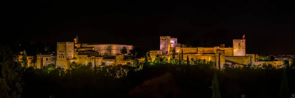 Vista Panoramica Piazza San Nicola Granada Spagna Verso Quartiere Alhambra — Foto Stock