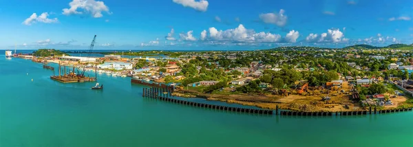 Panoramautsikt Över Hamnen Johns Antigua — Stockfoto