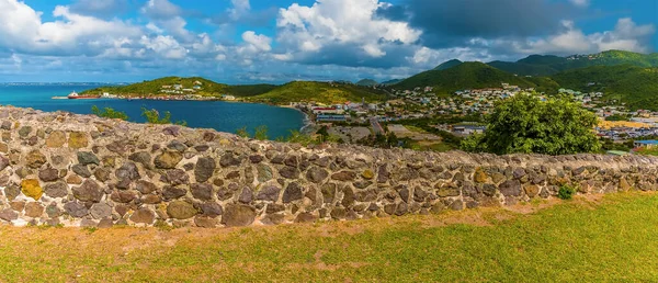 Uma Vista Panorâmica Fort Louis Para Norte Partir Assentamento Marigot — Fotografia de Stock