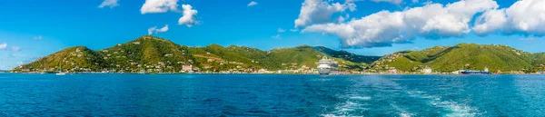 Een Panoramisch Uitzicht Road Town Zuidelijk Tortola — Stockfoto