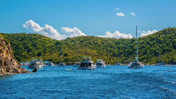 Una Vista Través Bahía Bight Isla Normanda Isla Principal Tortola —  Fotos de Stock