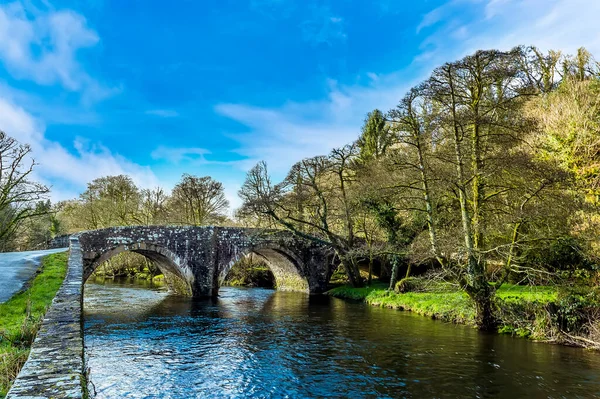 View Cleddau River Llawhaden Wales Eighteenth Century Graded Listed Bridge — Stock Photo, Image