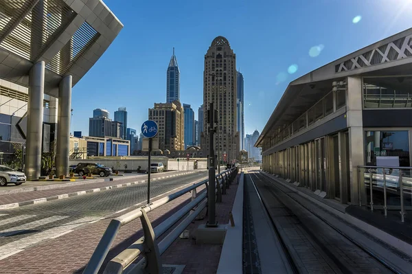 Una Vista Una Estación Metro Centro Dubai Emiratos Árabes Unidos —  Fotos de Stock