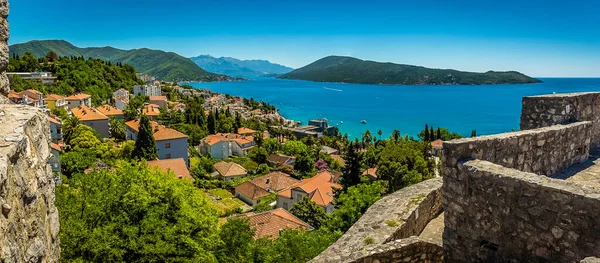Vista Desde Fortaleza Sobre Herceg Novi Montenegro Bahía Kotor — Foto de Stock