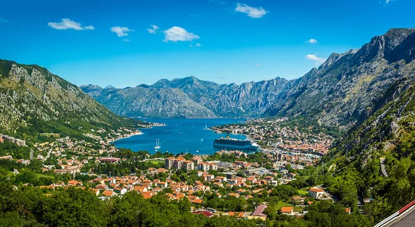 Vista Panorámica Desde Tivat Kotor Montenegro Verano — Foto de Stock