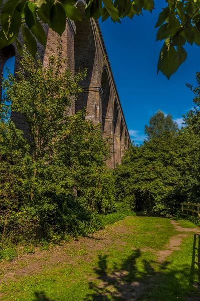 Een Panoramisch Uitzicht Vanaf Het Pad Naast Het Chappel Viaduct — Stockfoto