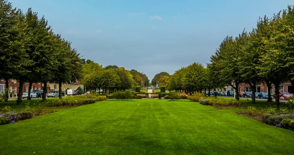 Uma Vista Para Bulevar Central Welwyn Garden City Reino Unido — Fotografia de Stock