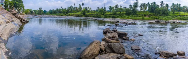 Panoráma Kilátás Nyílik Maha Oya Folyóra Pinnawala Srí Lanka Ázsia — Stock Fotó