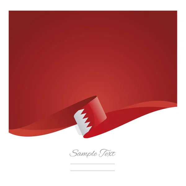 New Abstract Bahrain Flag Ribbon Banner Vector — Stock Vector