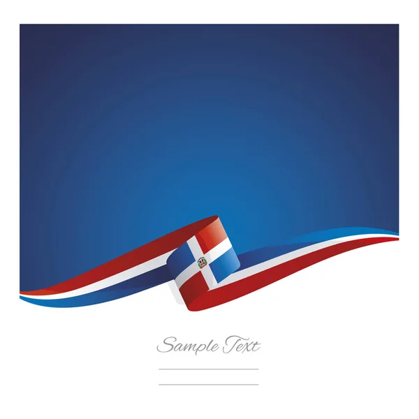 Nieuwe Abstracte Dominicaanse Republiek Vlag Lint — Stockvector