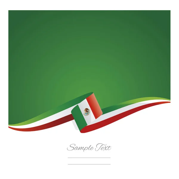 Nieuwe Abstracte Mexico Vlag Lint — Stockvector