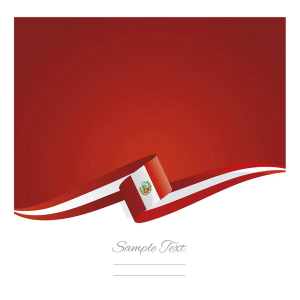 新しい抽象ペルー国旗リボン バナー ベクトル — ストックベクタ
