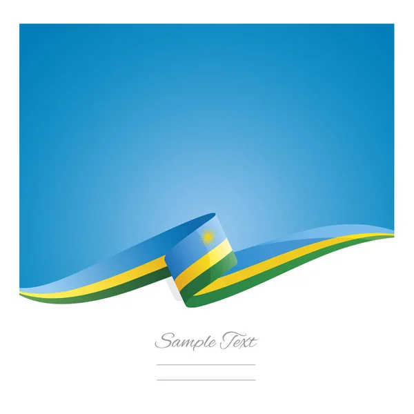 New Abstract Rwanda Flag Ribbon Banner Vector — Stock Vector