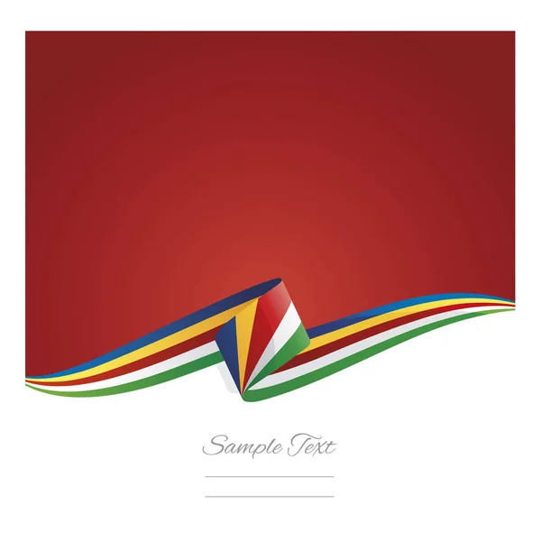 New Abstract Seychelles Flag Ribbon Banner Vector — Stock Vector