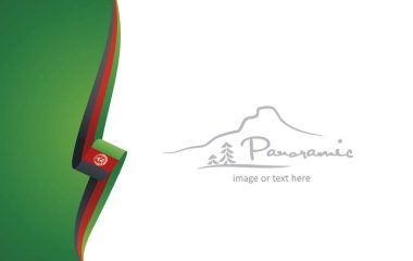 Afganistan soyut bayrak broşür kapak afiş arka plan vektör