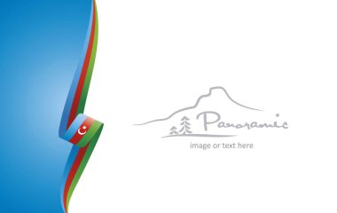 Azerbaycan soyut bayrak broşür kapak afiş arka plan vektör
