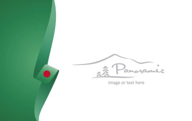 Bangladeş soyut bayrak broşür kapak afiş arka plan vektör