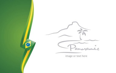 Brezilya soyut bayrak broşür kapak afiş arka plan vektör