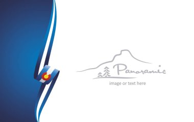 Colorado soyut bayrak broşür kapak afiş arka plan vektör
