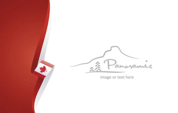 Kanada Abstrakte Flagge Broschüre Cover Poster Hintergrund Vektor — Stockvektor