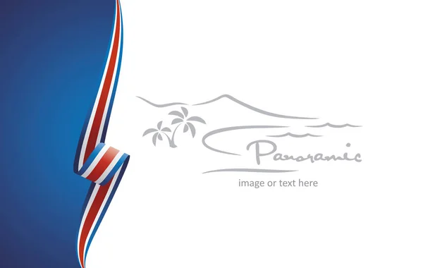 Costa Rica Abstraktní Vlajky Brožura Kryt Plakát Pozadí Vektor — Stockový vektor