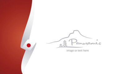 Japonya soyut bayrak broşür kapak afiş arka plan vektör