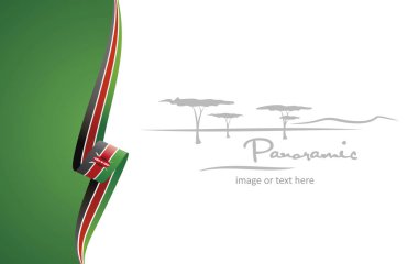 Kenya soyut bayrak broşür kapak afiş arka plan vektör