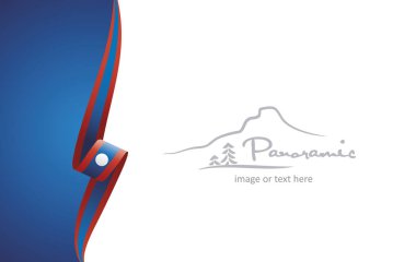 Laos bayrağı broşür kapak afiş arka plan vektör soyut