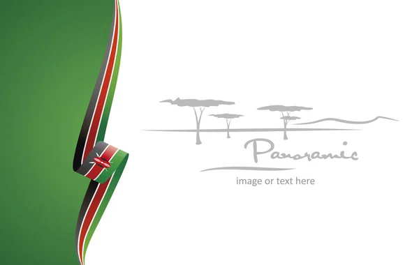 Вектор Обложки Буклета Абстрактным Флагом Кении — стоковый вектор