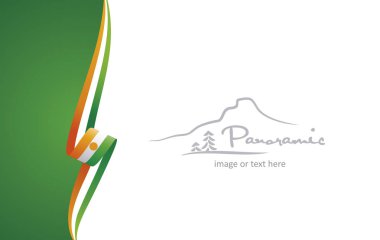 Nijer soyut bayrak broşür kapak afiş arka plan vektör