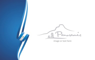 Nikaragua soyut broşür kapak afiş arka plan vektör