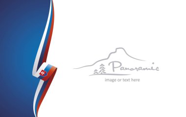 Slovakya soyut bayrak broşür kapak afiş arka plan vektör
