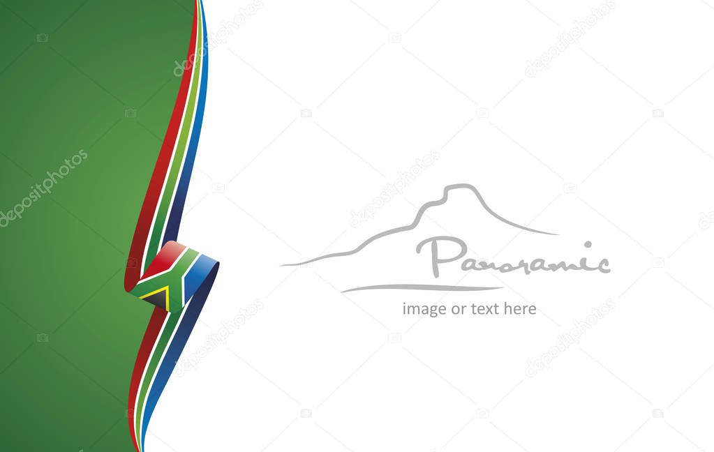 South Africa abstract flag brochure cover poster background vector