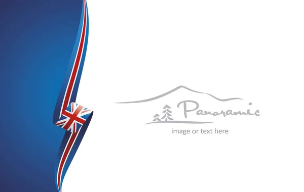 Reino Unido Abstrato Bandeira Brochura Capa Poster Fundo Vetor —  Vetores de Stock