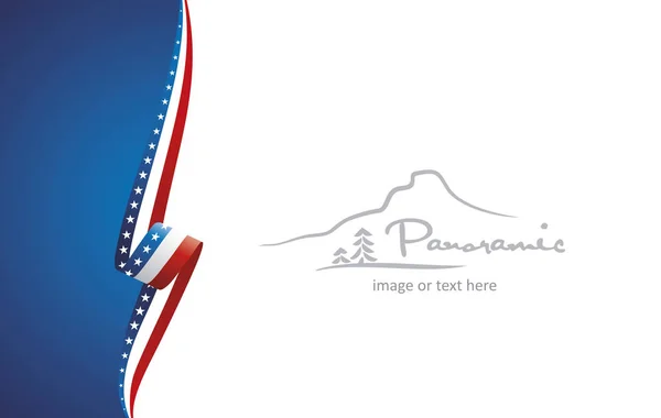 アメリカ抽象フラグ パンフレット カバー ポスター背景ベクトル — ストックベクタ