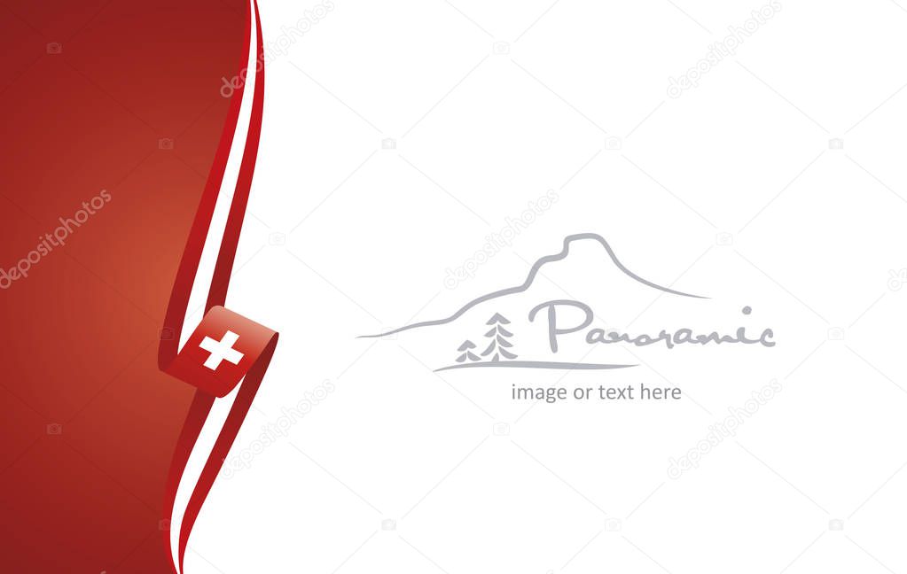 Switzerland abstract flag brochure cover poster background vector