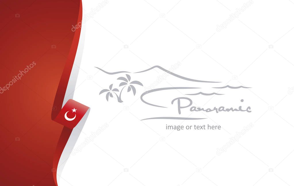 Turkey abstract brochure cover poster background vector