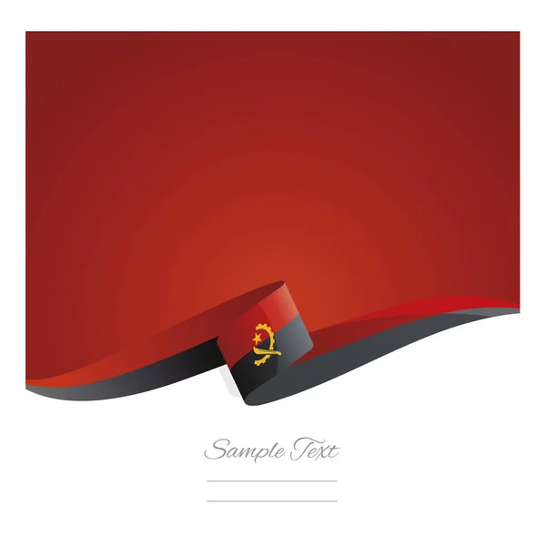 新しい抽象アンゴラ国旗リボン — ストックベクタ