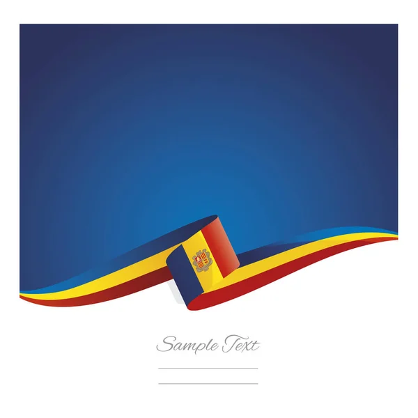 Neue Abstrakte Andorra Flagge Band — Stockvektor