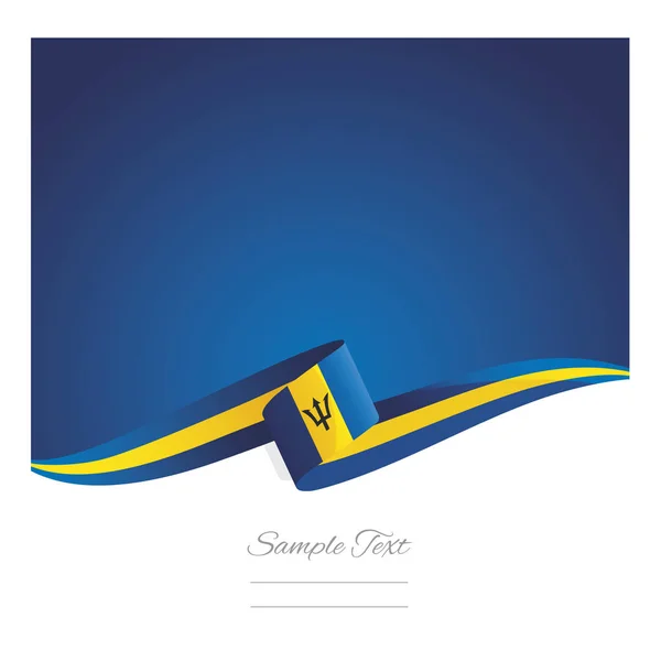 Nové Abstraktní Vlajka Barbadosu Stuha — Stockový vektor
