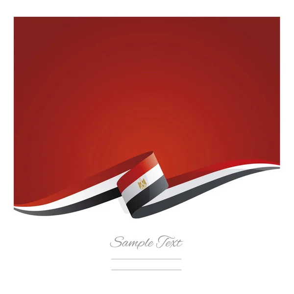 Новая Абстрактная Лента Флагом Египта — стоковый вектор