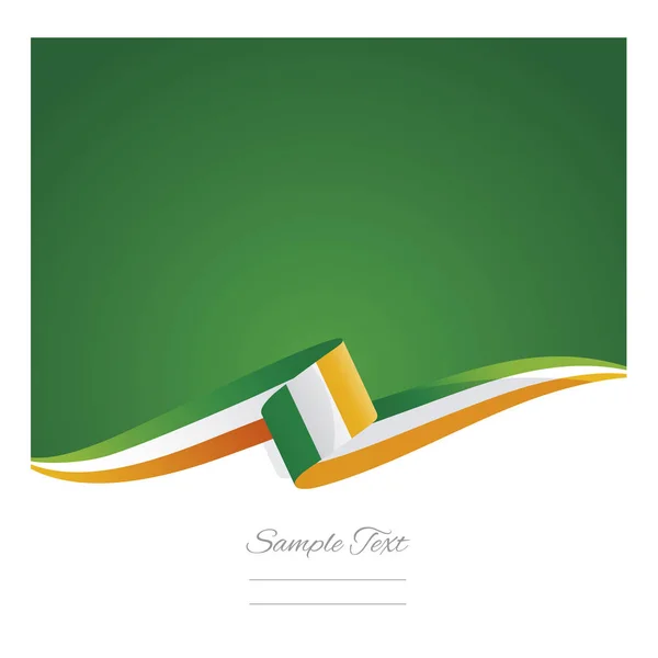 New Abstract Ireland Flag Ribbon — Stock Vector