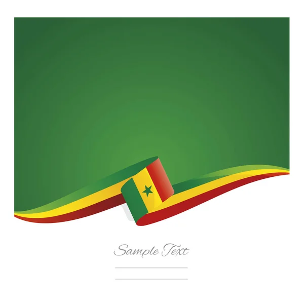 New Abstract Senegal Flag Ribbon — Stock Vector